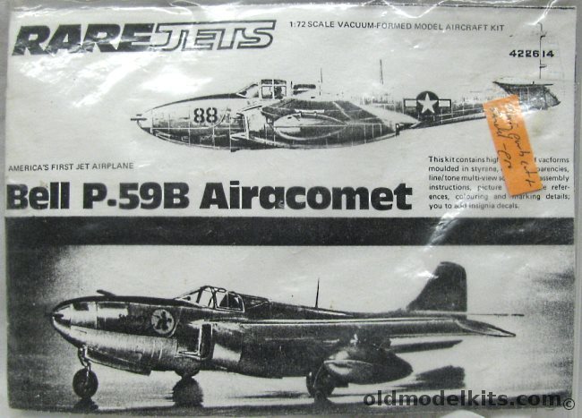 Rarejets 1/72 Bell P-59B Airacomet - Bagged plastic model kit